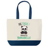 Sac de shopping bleu Annabelle Pas Touche Panda
