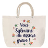 Sac Fête des Mères Mamie Famille Idée Cadeau anniversaire Noël Travail Boulot Métier Départ Retraite Collègue Femme cabas shopping plage
