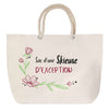 Sac Fête des Mères Mamie Famille Idée Cadeau anniversaire Noël Travail Boulot Métier Départ Retraite Collègue Femme cabas shopping plage