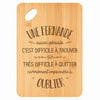 Planche bambou gravée personnalisée femme idée cadeau Fête des Mères apéro 30×20 prénom cuisine plateau fromage anniversaire noel maman mamie