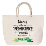 Sac Fête des Mères Mamie Famille Idée Cadeau anniversaire Noël Travail Boulot Métier Départ Retraite Collègue Femme cabas shopping plage
