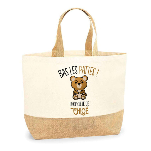 Sac Jute Fête des Mères Fêtes des Pères Mamie Papi Famille Idée Cadeau anniversaire Noël Travail Boulot Métier Départ Retraite Collègue Femme Homme