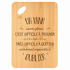 Planche bambou gravée personnalisée homme idée cadeau Fête des Pères apéro 30×20 prénom cuisine plateau fromage anniversaire noel papa papi 