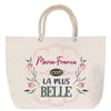 Sac Fête des Mères Mamie Famille Idée Cadeau anniversaire Noël Travail Boulot Métier Départ Retraite Collègue Femme cabas shopping plage