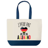 Sac de shopping bleu J'peux pas Allemand