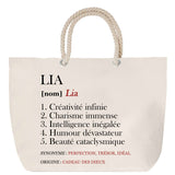 Sac Fête des Mères Mamie Famille Idée Cadeau anniversaire Noël Travail Boulot Métier Départ Retraite Collègue Femme cabas shopping plage