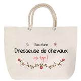 Sac Fête des Mères Mamie Famille Idée Cadeau anniversaire Noël Travail Boulot Métier Départ Retraite Collègue Femme cabas shopping plage