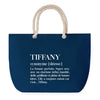 Sac de plage Bleu anse corde Tiffany Définition Femme