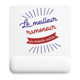 Tapis de souris ergonomique avec repose-poignet, accessoire bureau pour femme et homme, fête des pères, cadeau pas cher, idée cadeau fête des mères, secret santa, départ à la retraite, télétravail et gaming
