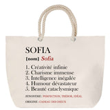 Sac Fête des Mères Mamie Famille Idée Cadeau anniversaire Noël Travail Boulot Métier Départ Retraite Collègue Femme cabas shopping plage