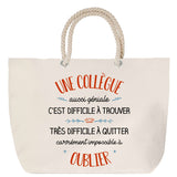 Sac Fête des Mères Mamie Famille Idée Cadeau anniversaire Noël Travail Boulot Métier Départ Retraite Collègue Femme cabas shopping plage