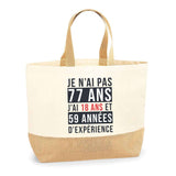 Sac Jute Fête des Mères Fêtes des Pères Mamie Papi Famille Idée Cadeau anniversaire Noël Travail Boulot Métier Départ Retraite Collègue Femme Homme