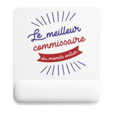 Tapis de souris ergonomique avec repose-poignet, accessoire bureau pour femme et homme, fête des pères, cadeau pas cher, idée cadeau fête des mères, secret santa, départ à la retraite, télétravail et gaming