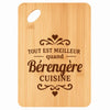 Planche bambou gravée personnalisée femme idée cadeau Fête des Mères apéro 30×20 prénom cuisine plateau fromage anniversaire noel maman mamie