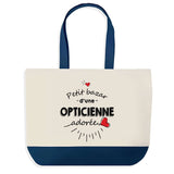 Sac de shopping bleu Bazar d'une Opticienne adorée