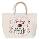 Sac Fête des Mères Mamie Famille Idée Cadeau anniversaire Noël Travail Boulot Métier Départ Retraite Collègue Femme cabas shopping plage