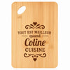 Planche bambou gravée personnalisée femme idée cadeau Fête des Mères apéro 30×20 prénom cuisine plateau fromage anniversaire noel maman mamie