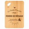 Planche bambou gravée personnalisée femme idée cadeau Fête des Mères apéro 30×20 prénom cuisine plateau fromage anniversaire noel maman mamie