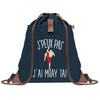 sac a dos bleu coton recycle avec pochette idee cadeau originale pour collegue ami prof ou membre de la famille cadeau mixte noel anniversaire secret santa ou depart au travail sac leger pratique et ecologique design breton moderne