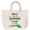 Sac Fête des Mères Mamie Famille Idée Cadeau anniversaire Noël Travail Boulot Métier Départ Retraite Collègue Femme cabas shopping plage
