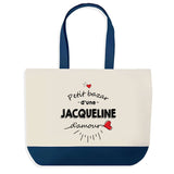 Sac de shopping bleu Bazar d'une Jacqueline d'amour