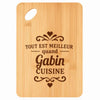 Planche bambou gravée personnalisée homme idée cadeau Fête des Pères apéro 30×20 prénom cuisine plateau fromage anniversaire noel papa papi 