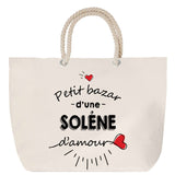 Sac Fête des Mères Mamie Famille Idée Cadeau anniversaire Noël Travail Boulot Métier Départ Retraite Collègue Femme cabas shopping plage