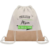 Sac Fête des Pères Papi Papa Cadeau anniversaire Noël Travail Boulot Métier Départ Retraite Collègue Homme cabas shopping plage