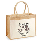 Sac Fête des Mères Mamie MAman Soeur Femme Famille Idée Cadeau anniversaire Noël Travail Boulot Métier Départ Retraite Collègue Femme cabas shopping plage