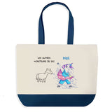 Sac de shopping bleu Moniteur de Ski Les Autres vs Moi