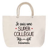 Sac Fête des Mères Mamie Famille Idée Cadeau anniversaire Noël Travail Boulot Métier Départ Retraite Collègue Femme cabas shopping plage