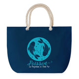 Sac de plage Bleu anse corde Poisson Signe Zodiaque