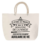 Sac Fête des Mères Mamie Famille Idée Cadeau anniversaire Noël Travail Boulot Métier Départ Retraite Collègue Femme cabas shopping plage