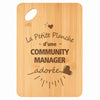 Planche bambou gravée personnalisée femme idée cadeau Fête des Mères apéro 30×20 prénom cuisine plateau fromage anniversaire noel maman mamie