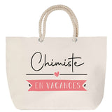Sac Fête des Mères Mamie Famille Idée Cadeau anniversaire Noël Travail Boulot Métier Départ Retraite Collègue Femme cabas shopping plage