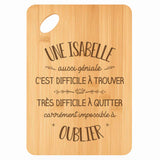 Planche bambou gravée personnalisée femme idée cadeau Fête des Mères apéro 30×20 prénom cuisine plateau fromage anniversaire noel maman mamie