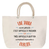 Sac Fête des Mères Mamie Famille Idée Cadeau anniversaire Noël Travail Boulot Métier Départ Retraite Collègue Femme cabas shopping plage