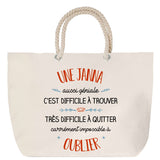 Sac Fête des Mères Mamie Famille Idée Cadeau anniversaire Noël Travail Boulot Métier Départ Retraite Collègue Femme cabas shopping plage