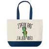 Sac de shopping bleu J'peux pas Jeux Vidéo Tortue