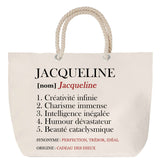 Sac Fête des Mères Mamie Famille Idée Cadeau anniversaire Noël Travail Boulot Métier Départ Retraite Collègue Femme cabas shopping plage
