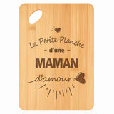 Planche bambou gravée personnalisée femme idée cadeau Fête des Mères apéro 30×20 prénom cuisine plateau fromage anniversaire noel maman mamie