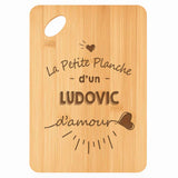 Planche bambou gravée personnalisée homme idée cadeau Fête des Pères apéro 30×20 prénom cuisine plateau fromage anniversaire noel papa papi 