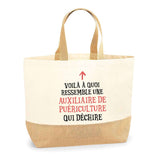 Sac Jute Fête des Mères Fêtes des Pères Mamie Papi Famille Idée Cadeau anniversaire Noël Travail Boulot Métier Départ Retraite Collègue Femme Homme