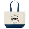Sac de shopping bleu Bazar d'une Margot d'amour