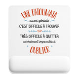 Tapis de souris ergonomique avec repose-poignet, accessoire bureau pour femme et homme, fête des pères, cadeau pas cher, idée cadeau fête des mères, secret santa, départ à la retraite, télétravail et gaming