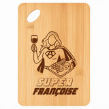 Planche bambou gravée personnalisée femme idée cadeau Fête des Mères apéro 30×20 prénom cuisine plateau fromage anniversaire noel maman mamie