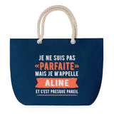 Sac de plage Bleu anse corde Aline Parfaite