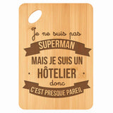 Planche bambou gravée personnalisée homme idée cadeau Fête des Pères apéro 30×20 prénom cuisine plateau fromage anniversaire noel papa papi 