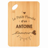 Planche bambou gravée personnalisée homme idée cadeau Fête des Pères apéro 30×20 prénom cuisine plateau fromage anniversaire noel papa papi 