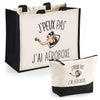 Cabas homme ou femme sac plage ou shopping tote bag pochette trousse Idée cadeau original pour anniversaire Noël travail départ retraite collègue famille fete des mères fetes des pères papa maman mamie papi